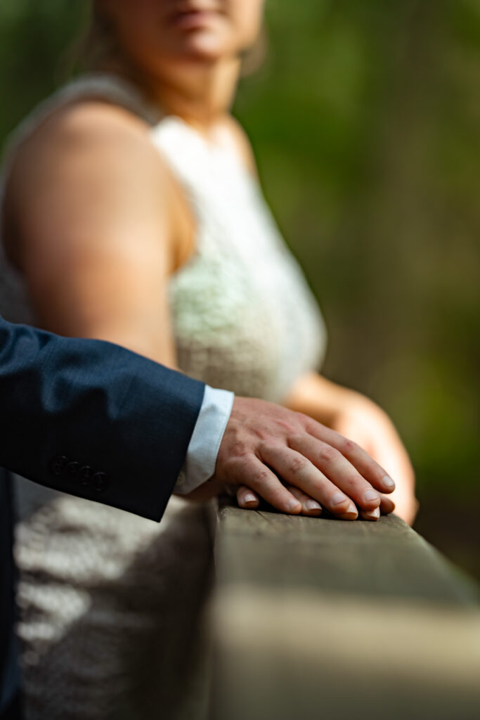 bride and groom hands